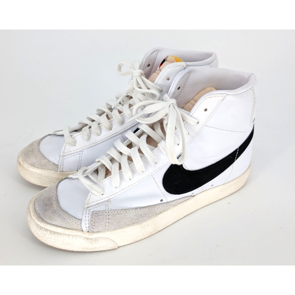Nike Womens Blazer Mid 77 Next Nature White Black Retro Athletic Sneakers Size 9 - Picture 2 of 9